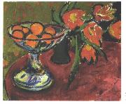 Ernst Ludwig Kirchner Stil live with tulips and oranges oil painting reproduction